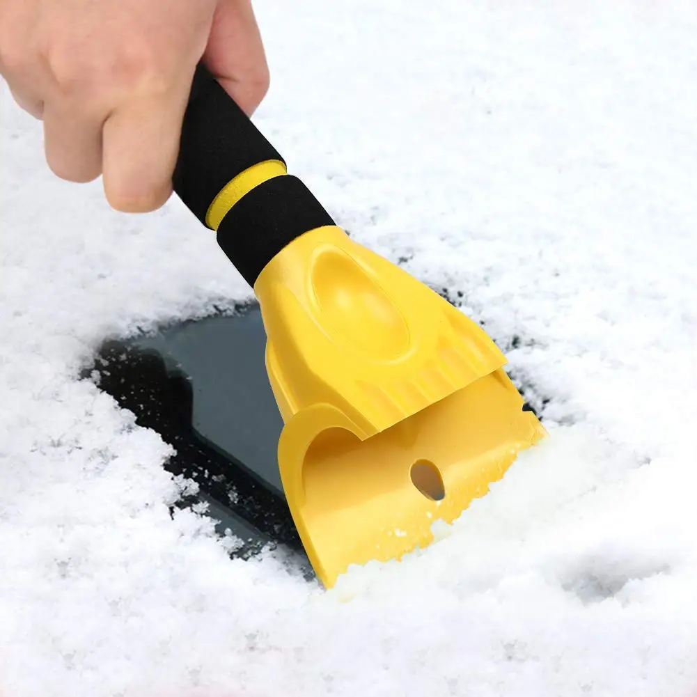 Скребок для льда для лобового стекла автомобиля скребок с нескользящей удобной мягкой ручкой для удаления снега