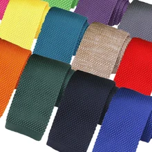 Роскошные 6 см классические мужские галстуки вязаный галстук сплошной цвет костюм для дружки Свадебный деловой вязаный галстук тонкий узкий галстук на шею