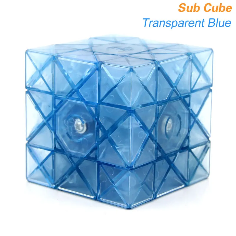 MF8 солнце 3x3x3 волшебный куб перевязанный/полная функция супер 3x3 профессиональная скоростная головоломка твисти Головоломка Развивающие игрушки для детей - Цвет: Transparent Blue