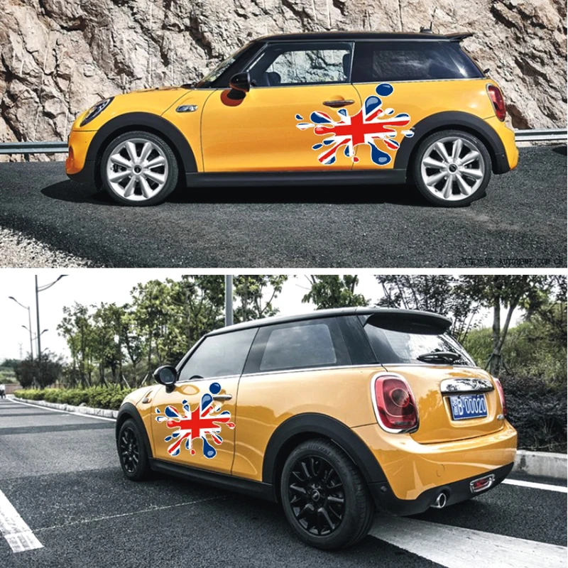 Юнион Джек стиль крыло, дверца боковая юбка наклейки DIY для Mini Cooper R50 R53 R56 R55 F56 F55 R60 Кантри Стиль автомобиля