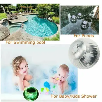 

Outdoor Solar LED Floating Lights Garden Pond Pool Supplies Changed Color Lamp Party Changing LED Glow Rotating P1X2