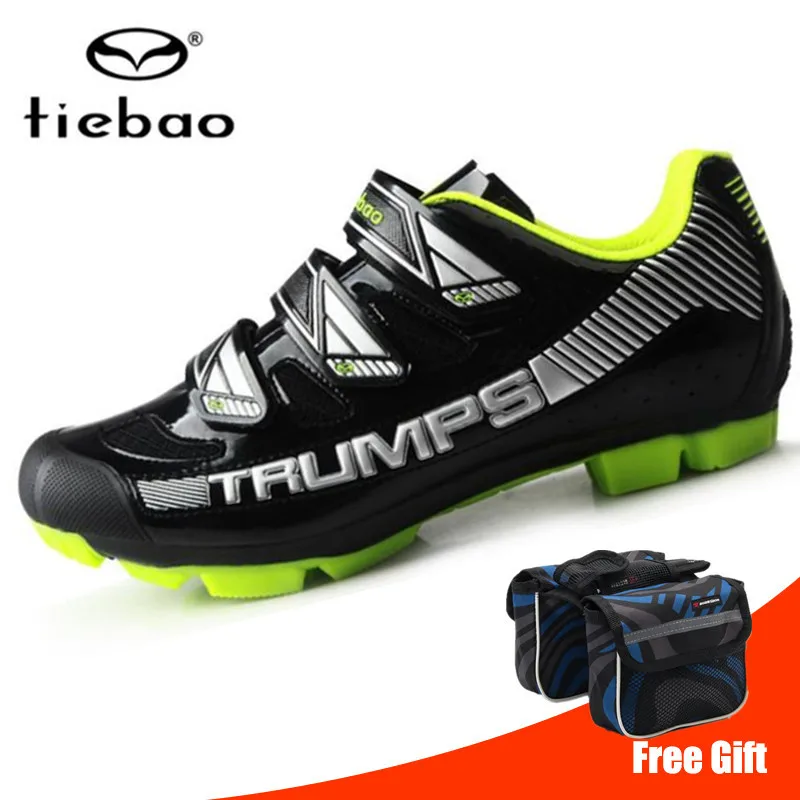 add bag TIEBAO MTB велосипедная обувь Sapatilha Ciclismo Mtb мужские кроссовки Женская Уличная обувь для горного велосипеда велосипедная SPD Cleat спортивная обувь - Цвет: add bag