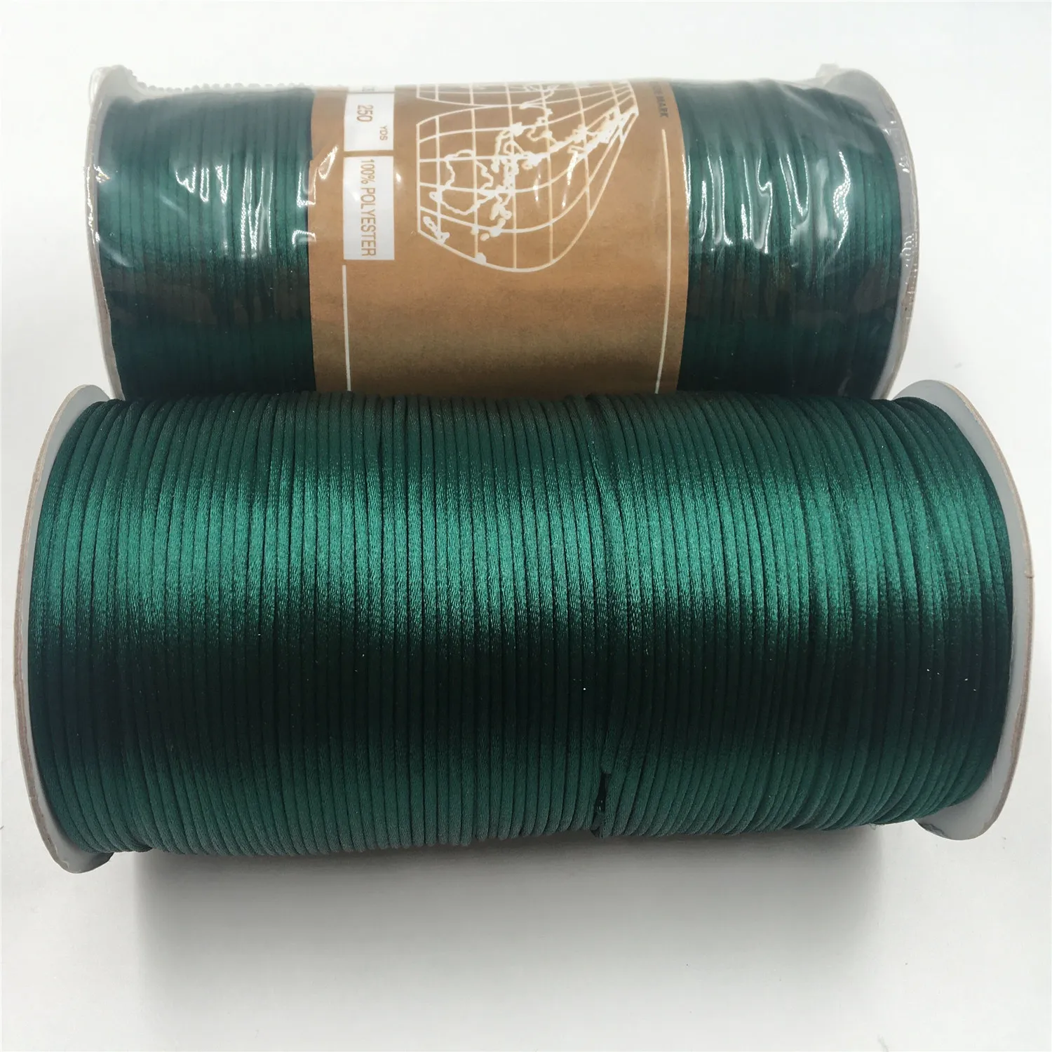 2mm 20meters Rattail Satin Cord Thread Chinese Knot Macrame Bracelet Braided String DIY Tassels Beading Thread 35colors macrame cord,satin cord