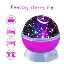 Projecteur led rotatif à 360 °, ciel étoilé, galaxie, veilleuse pour enfants, lampe de Projection romantique, cadeaux de décoration