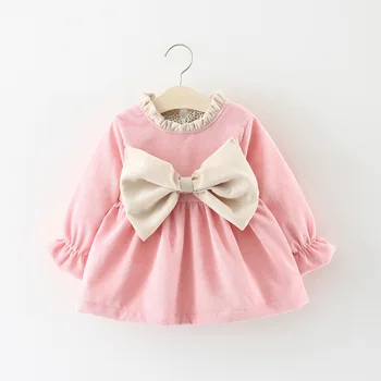

Baby Girl Dress Autumn Lovely Party Dress Toddler Baby Outfits Bow-knot Sweet Princess Dresses Costumes Casual Clothes