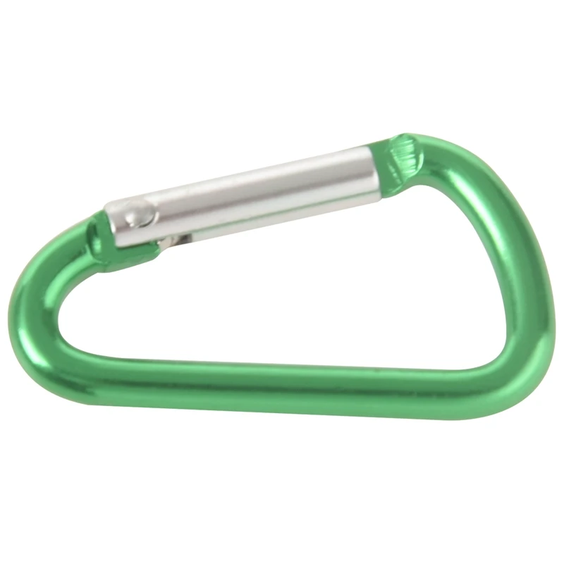 

5X hiking spring loaded 4mm diameter green aluminum alloy snap hook