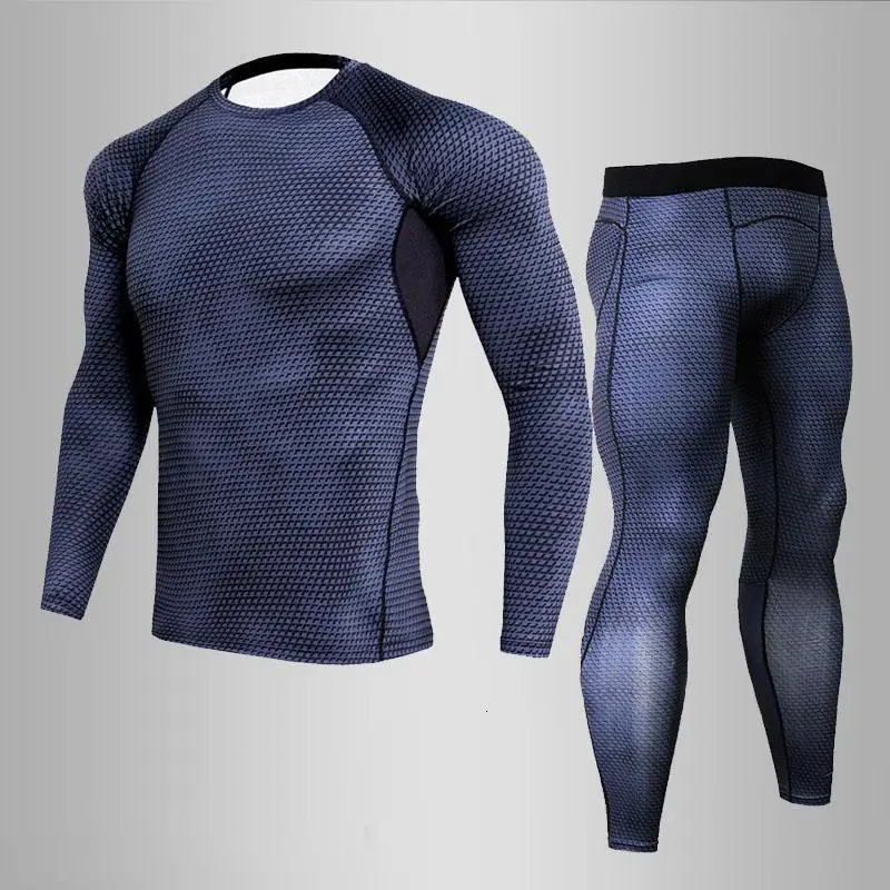 Men Pro Quick Dry Compression Long Johns Fitness Winter Gymming Male Spring Autumn Sporting Runs Workout Thermal Underwear Sets