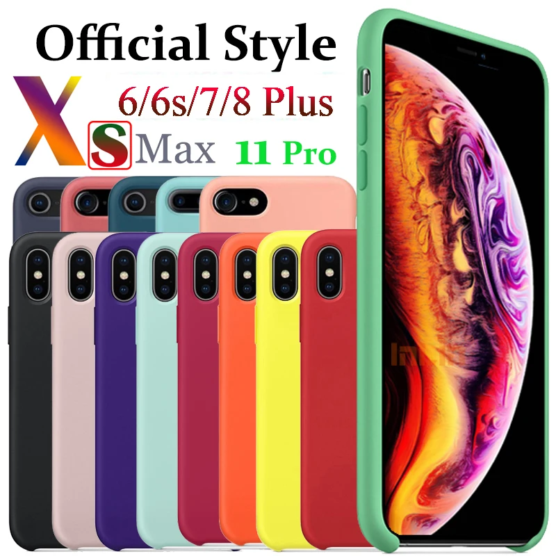 Роскошный оригинальный официальный Стильный силиконовый чехол для iPhone 7 7Plus Apple 11