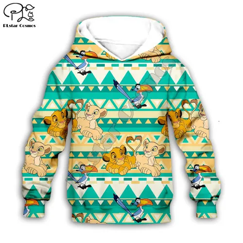 Kids hoodies HAKUNA/MATATA; Детский комплект; Simba толстовки с капюшоном с принтом «Король Лев» nala детские толстовки с объемным принтом на молнии пуловер для мальчиков и девочек; брюки - Цвет: Kids hoodies