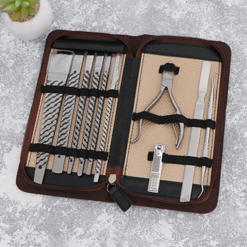 

10PCS Steel Cuticle Remover Nail Grooming Kit for Men Nail Care Pedicure