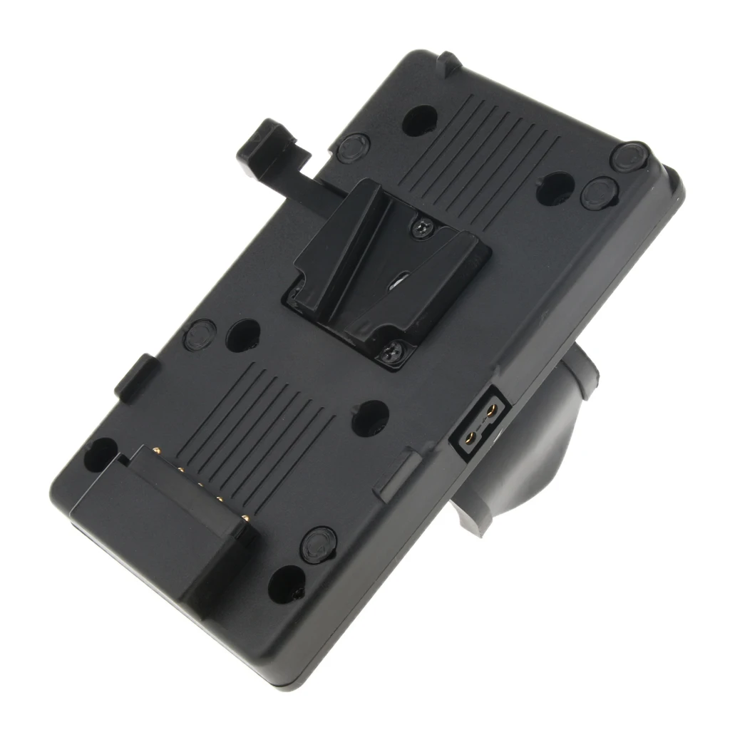 External Battery Back Pack Plate Adapter with D-Tap and Clamp for Sony V Mount V-Lock Battery Video Camera / Camcoder (Black)