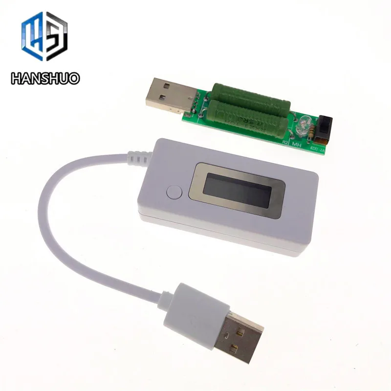 ЖК-дисплей Micro USB зарядное устройство для батарей ёмкость Напряжение Ток Тестер Метр Детектор+ нагрузочный резистор 2A/1A с переключателем