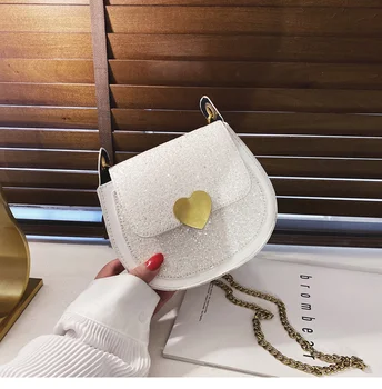 

Net red female bag 2020 new sequin saddle bag spring fashion chain messenger shoulder mini bag