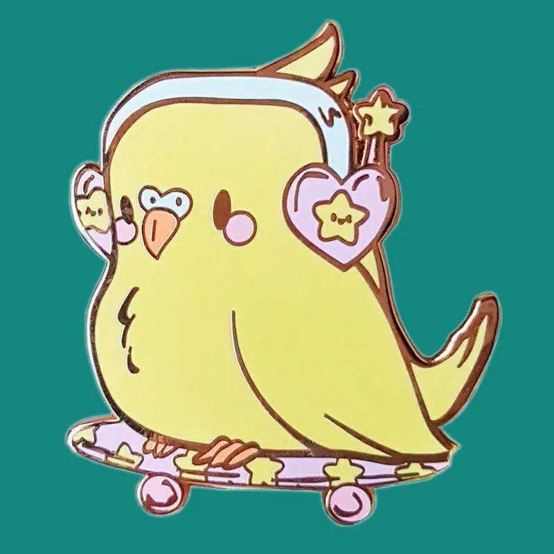 Брошь на лацкан с изображением милой птицы эмалированная брошь коллекция