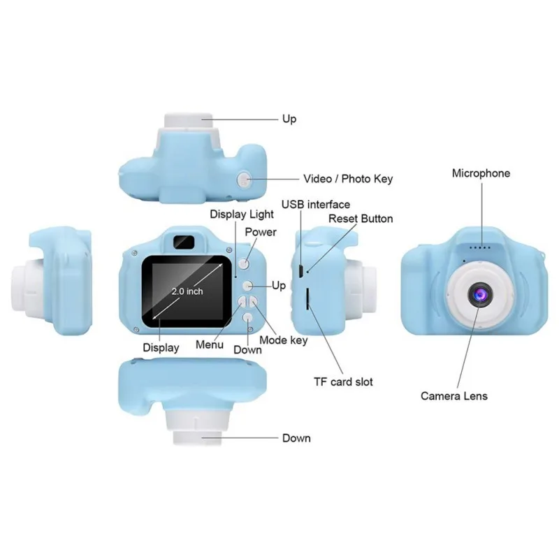 Kids Camera Toys HD 1080P Clear Digital Video Recorder Educational Toy Child Birthday Gifts 2Colors