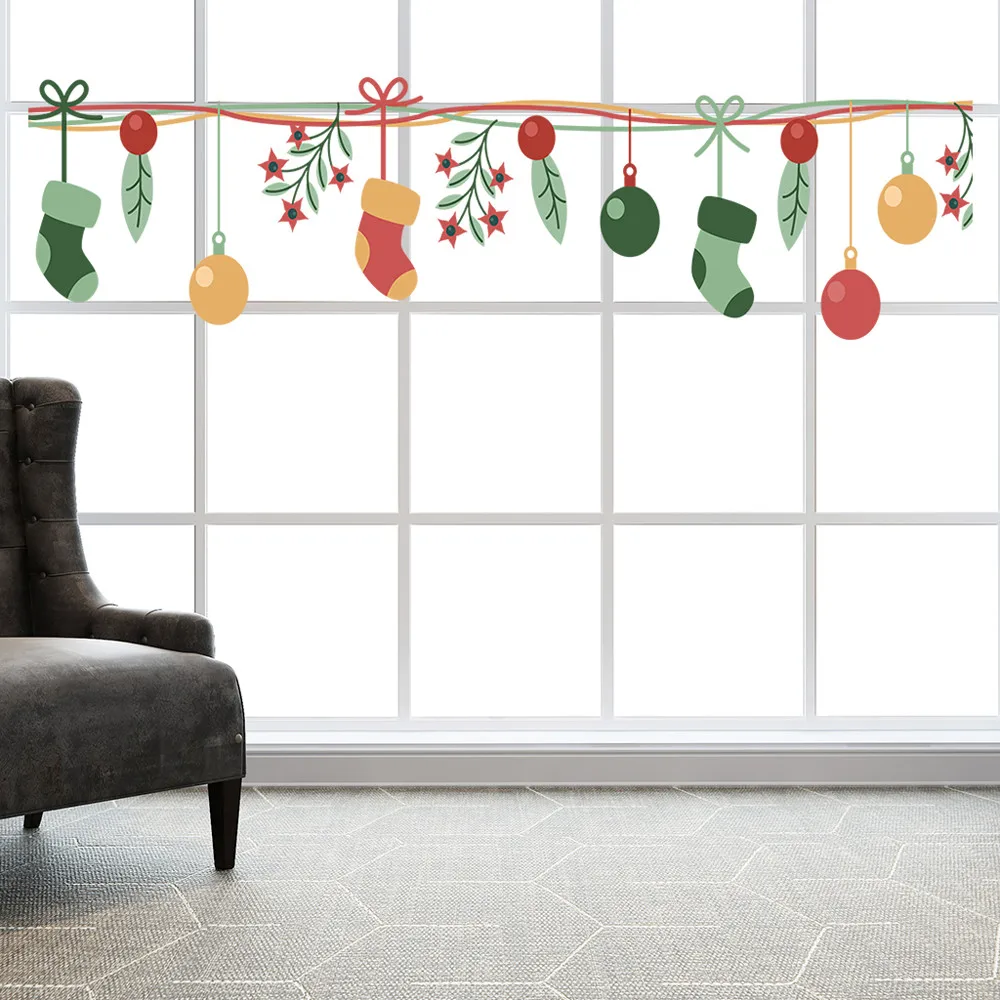 Compre 2020 Decoracion De Navidad Etiqueta De La Pared De Una