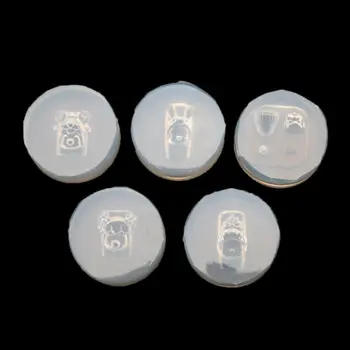 

5Pcs Handmade 3D Beanies Sleepy Doll Silicone Mold Mini Resin Carving Mold Nail Art Templates Jewelry Making Tools