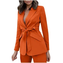 MUQGEW осенний Женский Повседневный блейзер с длинными рукавами, большие размеры, верхняя одежда, однобортный Длинный блейзер, куртка, Офисная куртка# g4