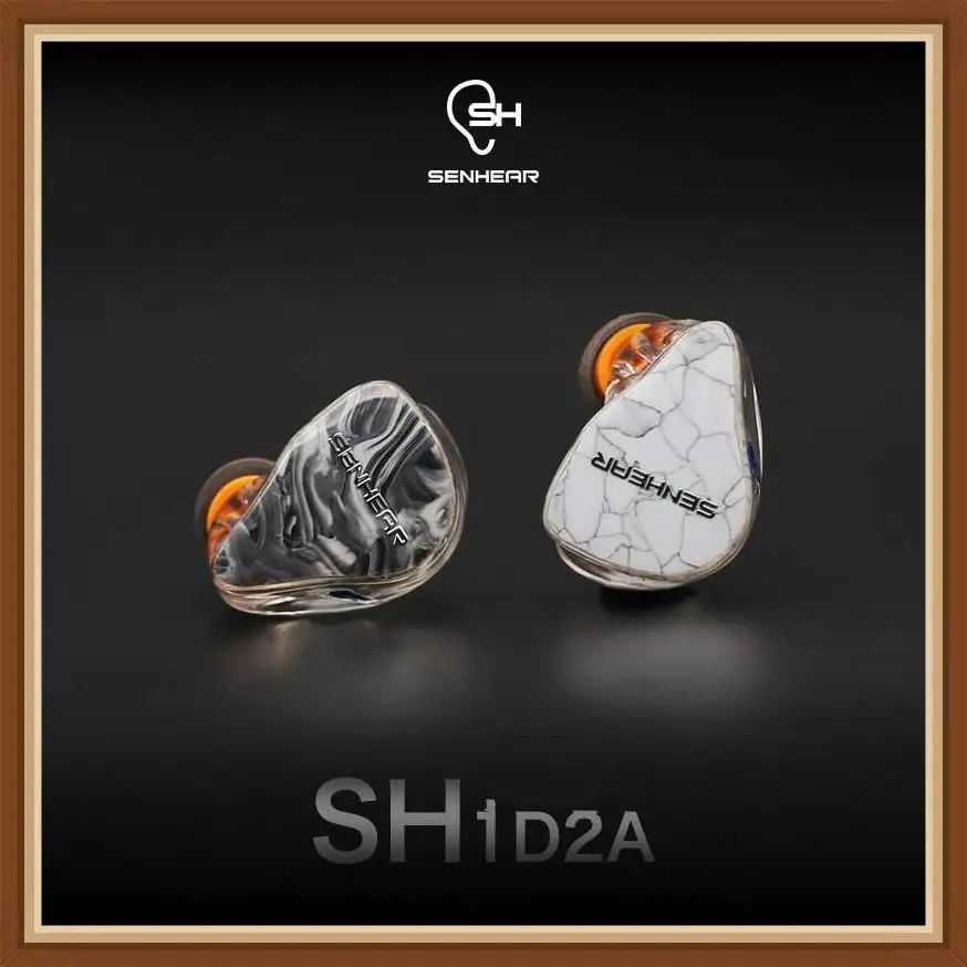 Senhear SH1D2A Dynamic 2 Balanced Armature DD 2BA Customized 3D HiFi Music Bass Monitor DJ Studio Audiophile Earphones Earbuds