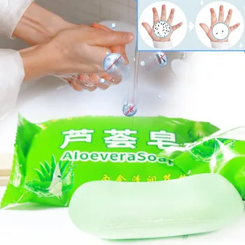 

Aloe Bathing Soap Clean And Sterilize Makeup Remover Whitening Moisturizing Face Wash Deep Cleansing Moisturizing Soaps K2