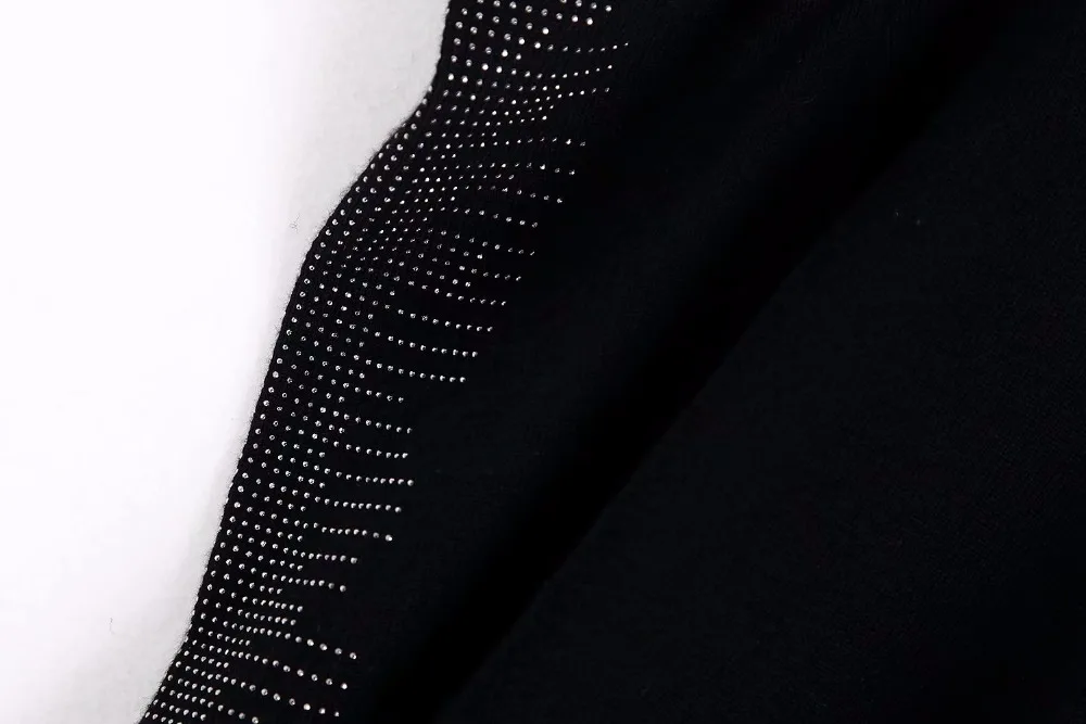 Дропшиппинг Мода O образным вырезом pull femme пуловер тонкий офис sweter Винтаж черный кардиган с воланами для женщин