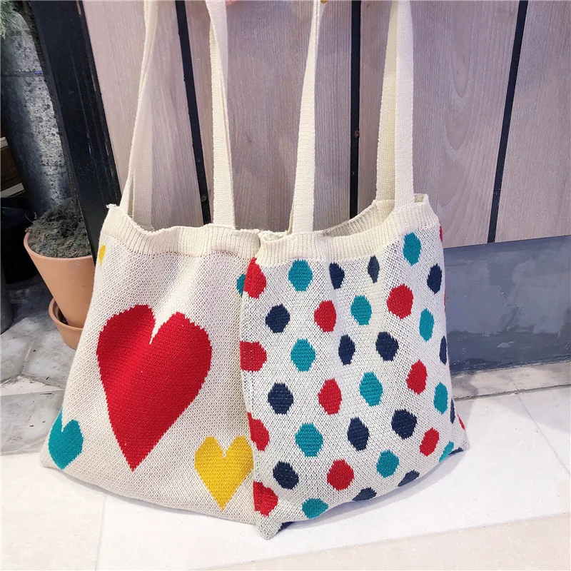 Модная женская сумка Youda большой вместимости классический вязаный тоут на плечо