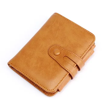 

Rfid Blocking WoMen Wallet Genuine Leather Retro Short Wallet Coin Purse Card Holders For Girls Small Wallet Ladies