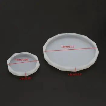 

2Pcs DIY Cup Mat Silicone Mold Epoxy UV Resin Molds Coaster Base Jewelry Making 634D