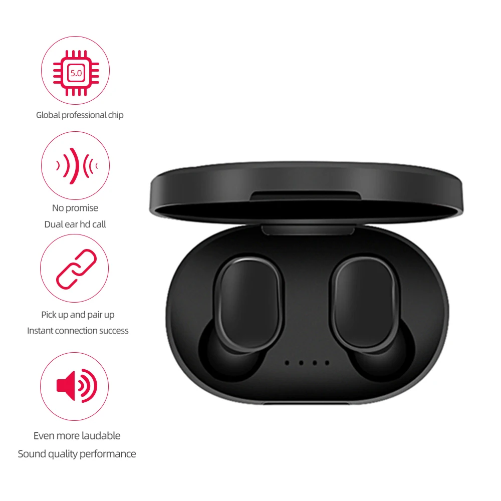 E6S TWS наушники True-wireless In-Ear BT5.0 гарнитура 6 мм подвижные катушки спортивные наушники с зарядным устройством поддержка голосового ассистента