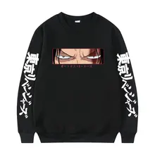 New  Anime One Piece Graphics Sweatshirt Portgas D Ace Eyes Print Pullover Tokyo Revengers Male Pullovers Men Women Sweatshirts