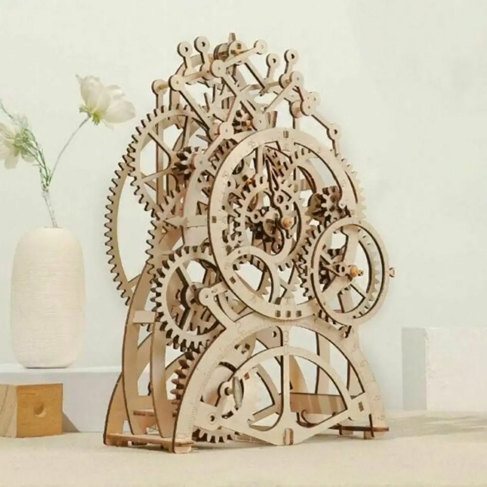 

Wooden 3d Three-dimensional Puzzle Toy Mechanical Transmission Hand-assembled Assembling Decoration Wooden Creative Model G J7Z0