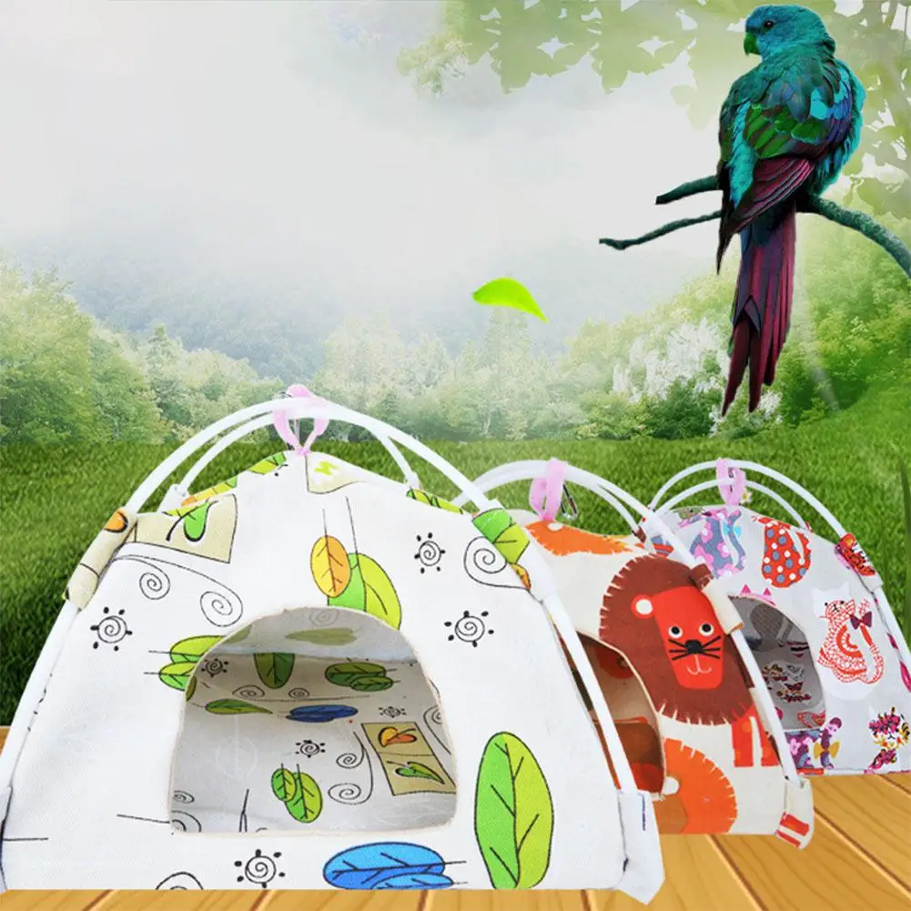 HobbyLane домик для домашних животных маленькие животные холст палатка птица хомяк Гамак Висячие гнезда печатная кровать