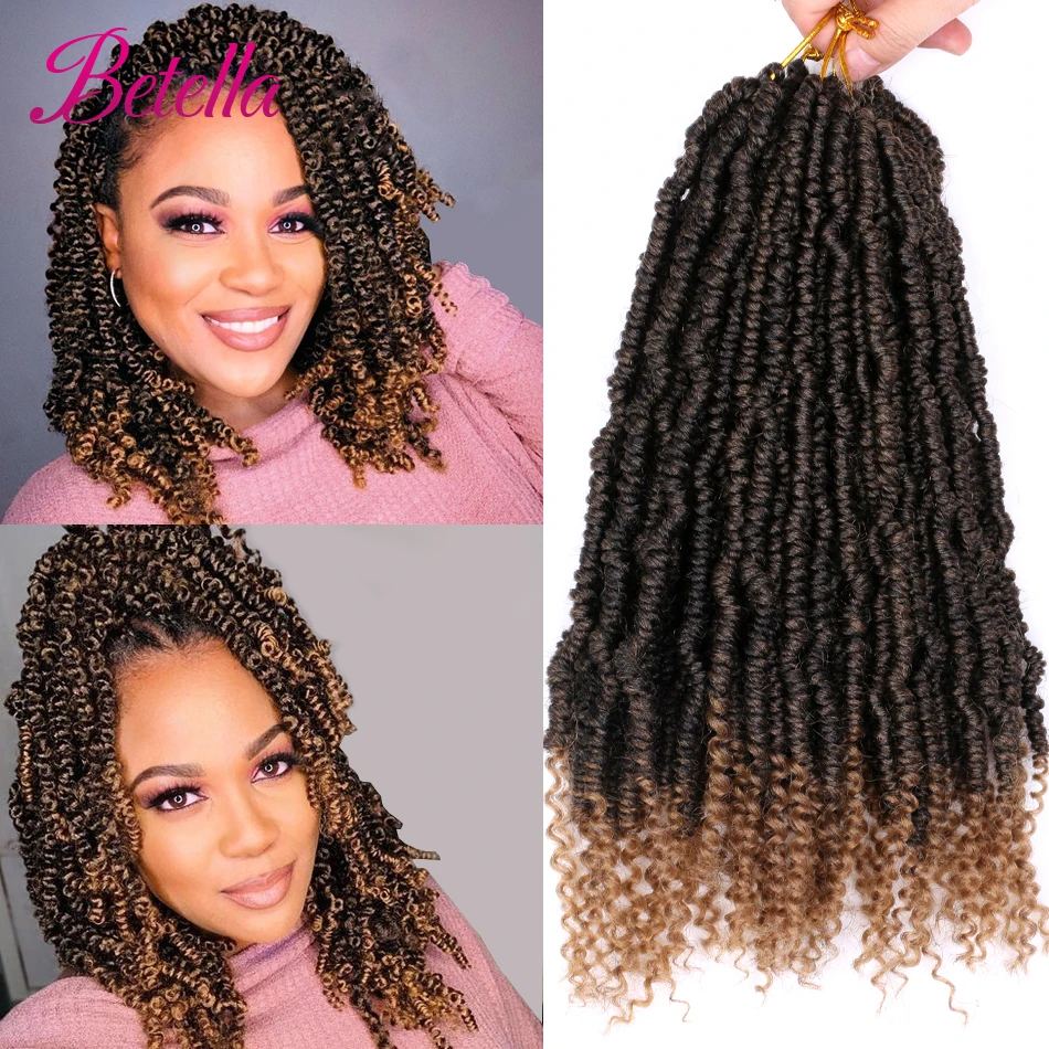 Bomb Twist Crochet Hair Synthetic 24Roots Spring Twist Braiding Hair Pre Looped Crochet Braids Hair Extension Passion Twist Hair