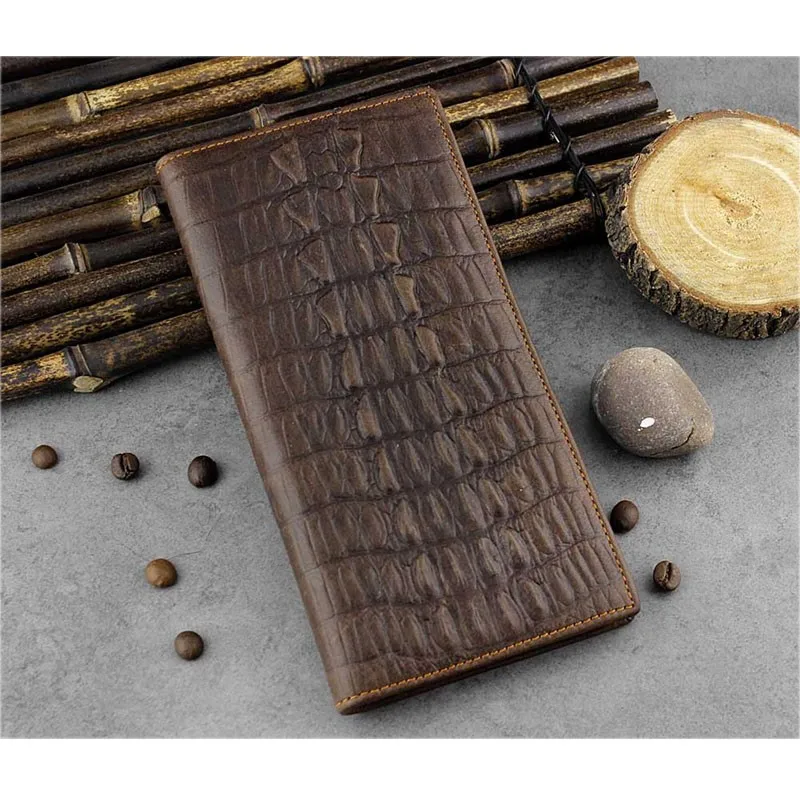 

wallet men's genuine leather purse for men 2020 New Luxury clutch bag male long Crocodile Pattern wallet business money bag