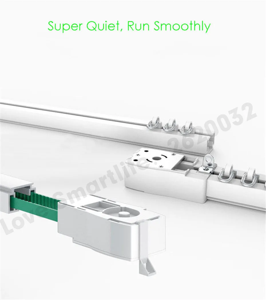 Customize Super Quiet Electric Curtain Track for Aqara B1 motor,Mijia Smart Curtain Rails System,Mi Home App,Free to EU Country-13