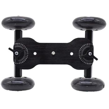 

Sports Camera Photography Rail Car Four-Wheel Black Ultra-Quiet Desktop SLR Camera Trolley