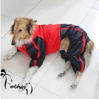 

Hot selling dog clothes XS-4XL waterproof windproof dog raincoat Green Red large dog clothes puppy clothes different size