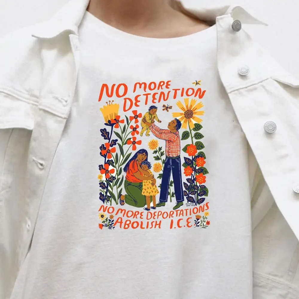 

No More Detention Abstract Sunflower Family Love Harajuku Tumblr Casual Female Tee Cotton 90s Fashion Kawaii Cute Women T-Shirt
