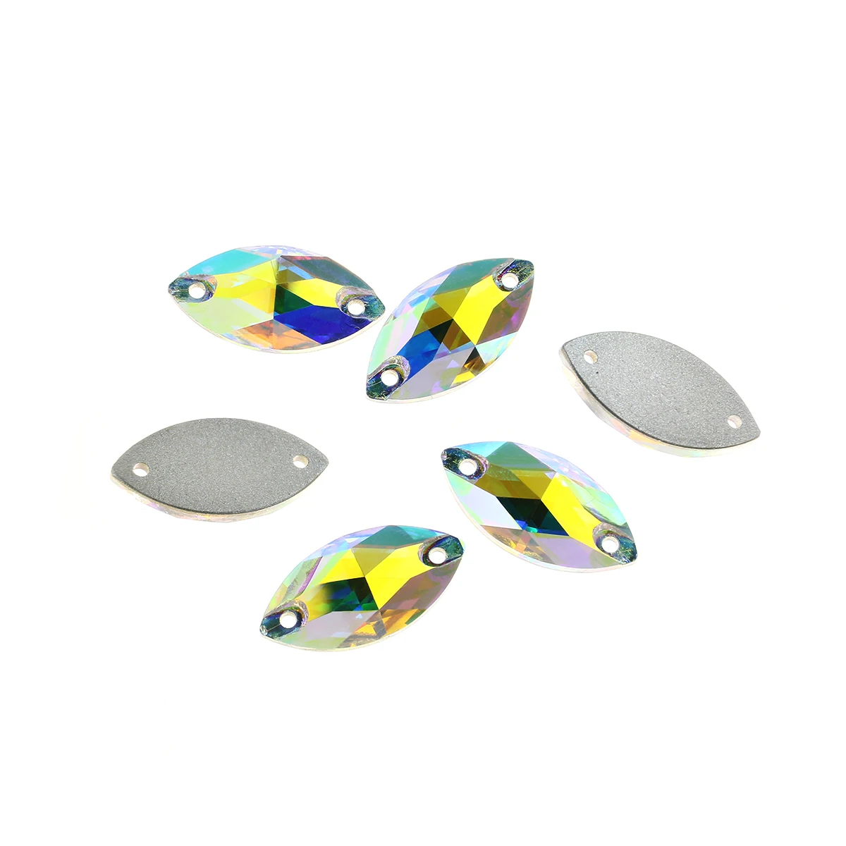 Стеклянные стразы AB пришивные кристаллы и камни с плоской задней стороной