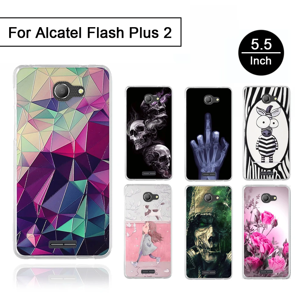 Роскошный 3D рельефный чехол для Alcatel Flash Plus 2 мягкий силиконовый alcatel flash plus2 5 дюйма