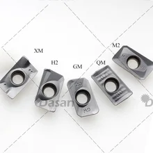 10 pces apmt1604pder m2 apmt1605 xm apmt160420 inserções de carboneto gm apmt1135 h2 original dasan lâmina de trituração para aço inoxidável