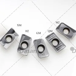 10 pces apmt1604pder m2 apmt1605 xm apmt160420 inserções de carboneto gm apmt1135 h2 original dasan lâmina de trituração para aço inoxidável