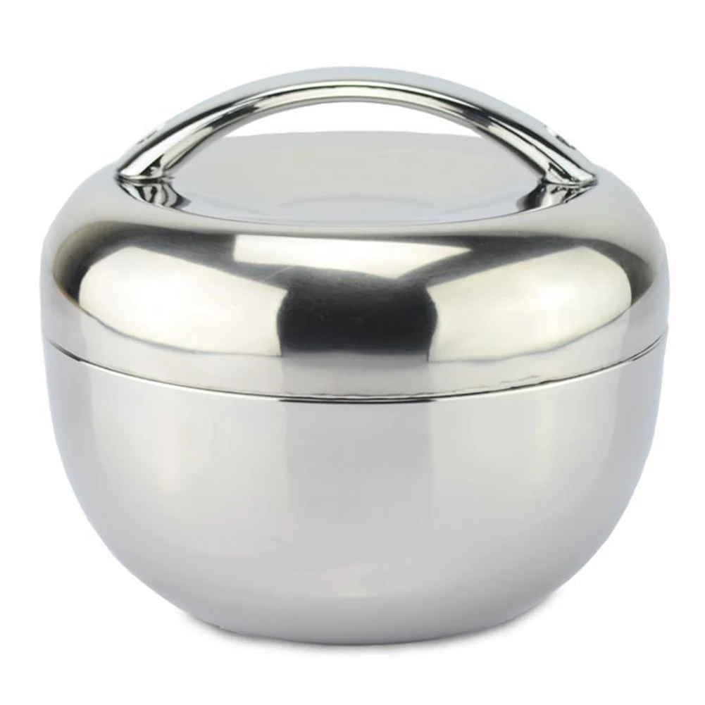 

Shape Stainless Steel Bowl Food Container Tableware Lunch Box With Handle Thermal Picnic Box School