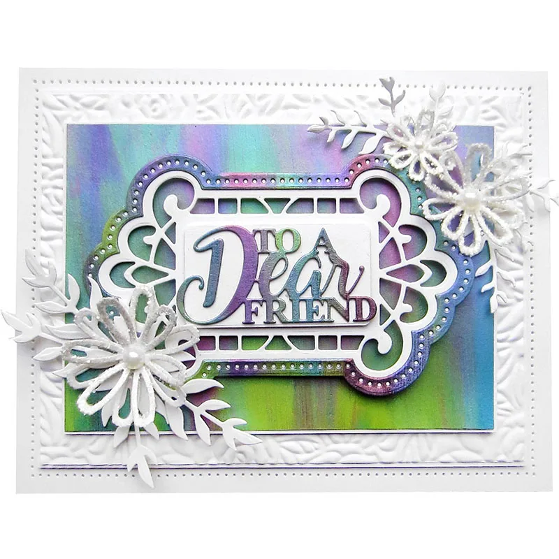 

Crown Rectangle Lace Border Metal Cutting Dies Scrapbooking For DIYEmbossing Crafts Stencils Dies