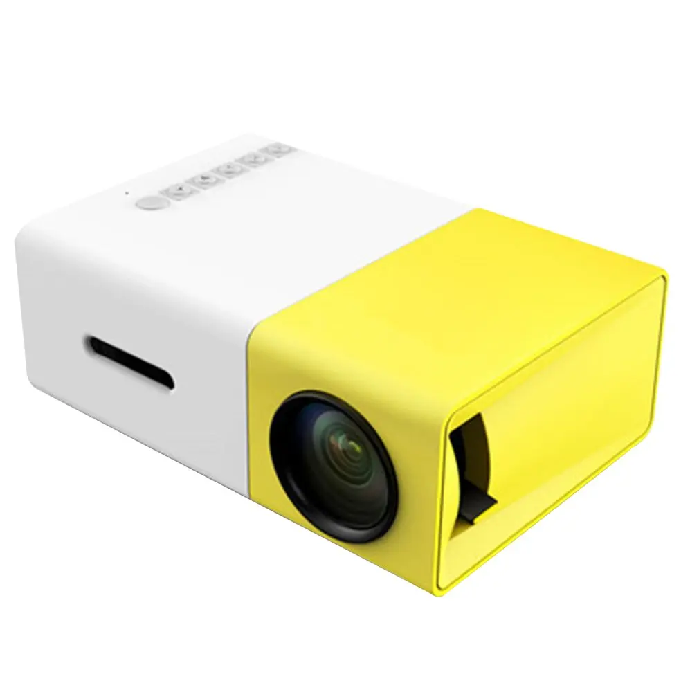 

Yg300 Led Mini Projector Audio Hdmi Usb 3D Pico Projector Home Media Player Lcd Video Proyector Kids Gift Yellow white