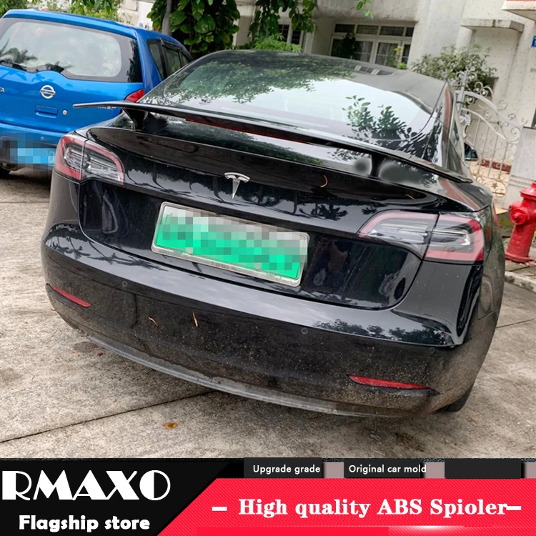 Спойлер для Tesla Model S 2006-2013 спойлер 3 NF материал ABS заднее крыло автомобиля задний