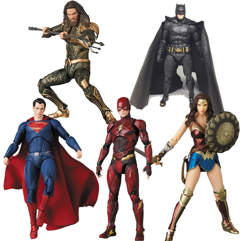 Киборг флэш Брюс Уэйн Аквамен фигурка Mafex чудо-Модель Коллекция игрушек в подарок