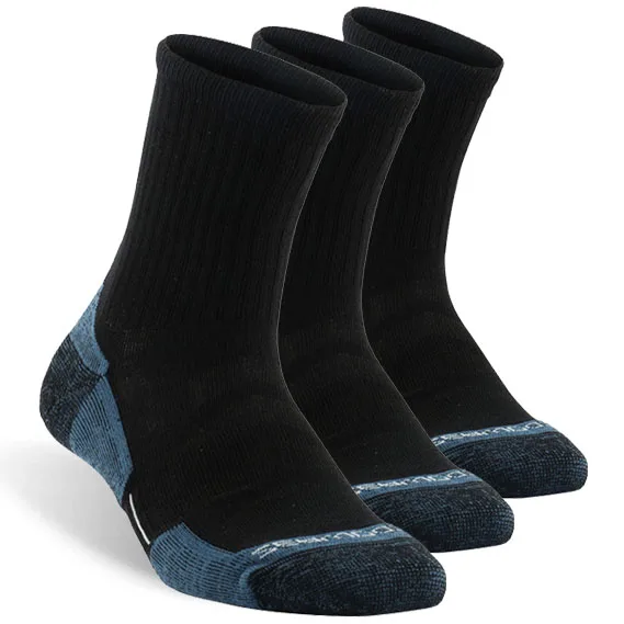 3 pair black blue Носки для бега, ZEALWOOD унисекс, антибактериальная влага, впитывающая подушка, походные носки, носки для мужчин, женские носки, 1/3 пар - Цвет: 3 pair black blue
