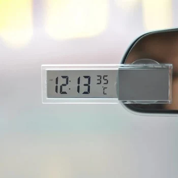 

Electronic Clock Suction Cup Digital LCD Display Portable Durable For Home Car Car Styling