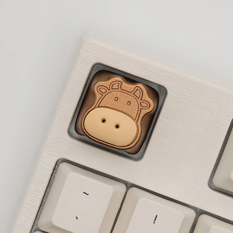 

Holyoops милые коровы ремесленника колпачки для ключей CNC анодированный алюминий совместимый переключатели Cherry MX задняя подсветка белый коричневый розовый